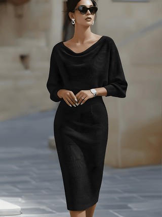 Alice | Robe midi drapée blanche