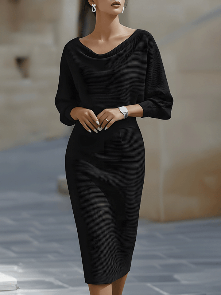 Alice | Robe midi drapée blanche