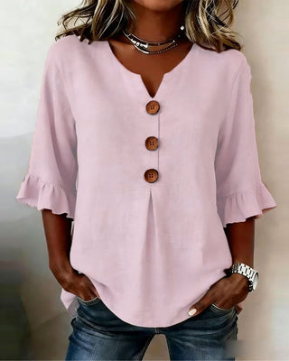 Sophie | Blouse boutonnée à volants