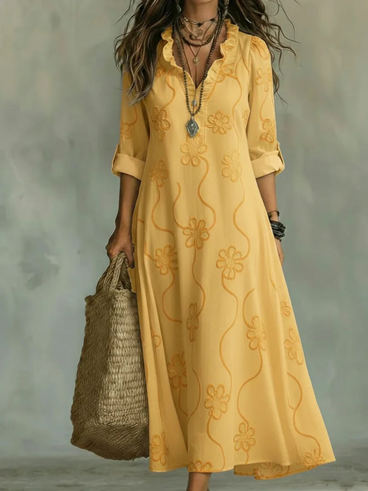 Mathilde | Robe Longue Fleurie d'Été
