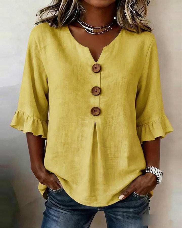 Sophie | Blouse boutonnée à volants