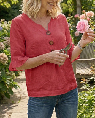 Sophie | Blouse boutonnée à volants